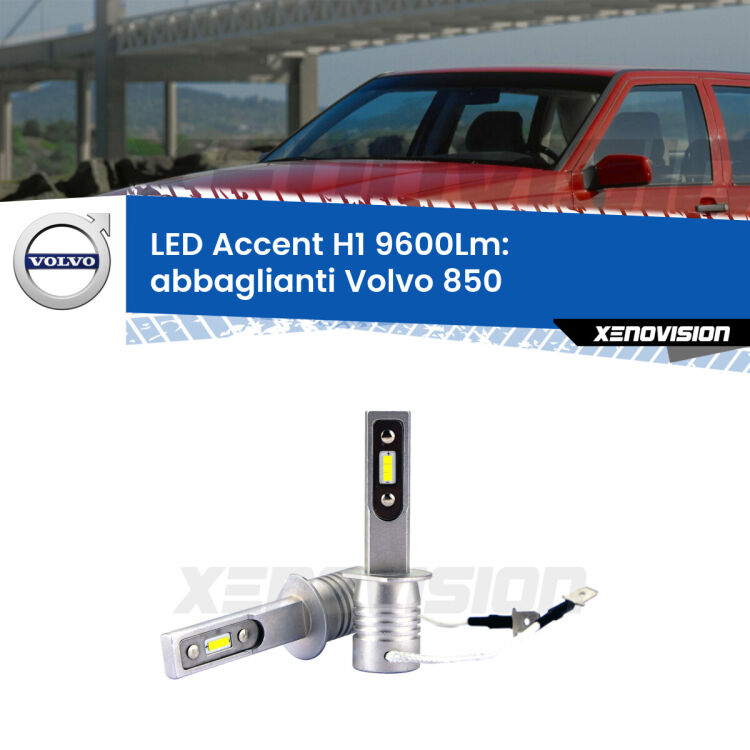 <strong>Kit LED Abbaglianti per Volvo 850</strong>  a parabola doppia.</strong> Coppia lampade <strong>H1</strong> senza ventola e ultracompatte per installazioni in fari senza spazi.