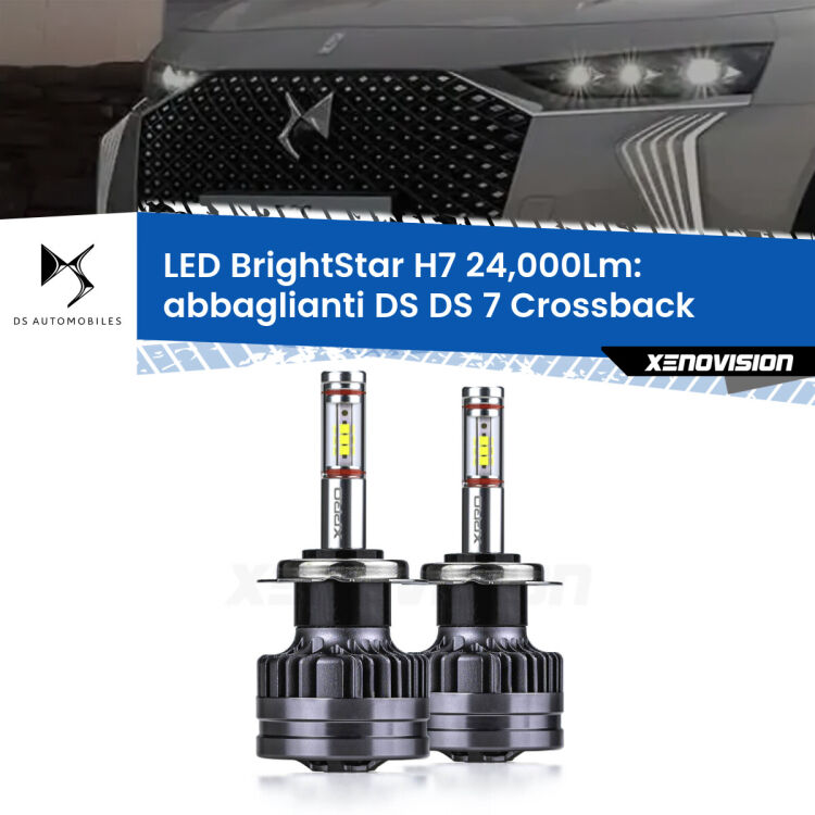 <strong>Kit LED abbaglianti per DS DS 7 Crossback</strong>  2022 in poi. </strong>Include due lampade Canbus H7 Brightstar da 24,000 Lumen. Qualità Massima.