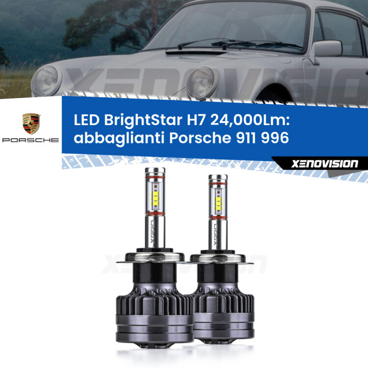 <strong>Kit LED abbaglianti per Porsche 911</strong> 996 1997 -2001. </strong>Include due lampade Canbus H7 Brightstar da 24,000 Lumen. Qualità Massima.