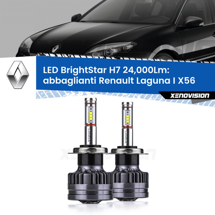 <strong>Kit LED abbaglianti per Renault Laguna I</strong> X56 1998 -1999. </strong>Include due lampade Canbus H7 Brightstar da 24,000 Lumen. Qualità Massima.