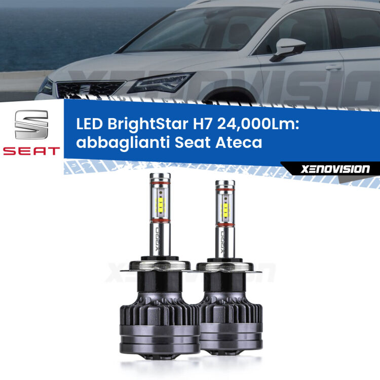 <strong>Kit LED abbaglianti per Seat Ateca</strong>  2016 in poi. </strong>Include due lampade Canbus H7 Brightstar da 24,000 Lumen. Qualità Massima.