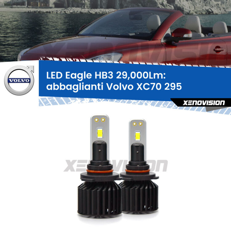 <strong>Kit abbaglianti LED specifico per Volvo XC70</strong> 295 1997 -2007. Lampade <strong>HB3</strong> Canbus da 29.000Lumen di luminosità modello Eagle Xenovision.