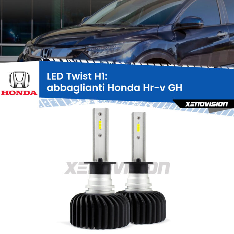 <strong>Kit abbaglianti LED</strong> H1 per <strong>Honda Hr-v</strong> GH 1998 -2012. Compatte, impermeabili, senza ventola: praticamente indistruttibili. Top Quality.