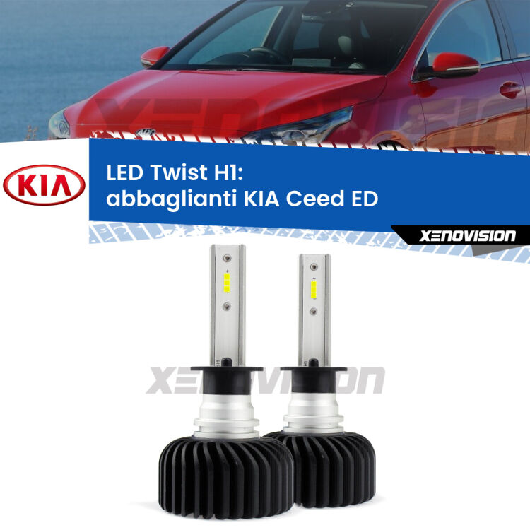 <strong>Kit abbaglianti LED</strong> H1 per <strong>KIA Ceed</strong> ED 2006 -2012. Compatte, impermeabili, senza ventola: praticamente indistruttibili. Top Quality.