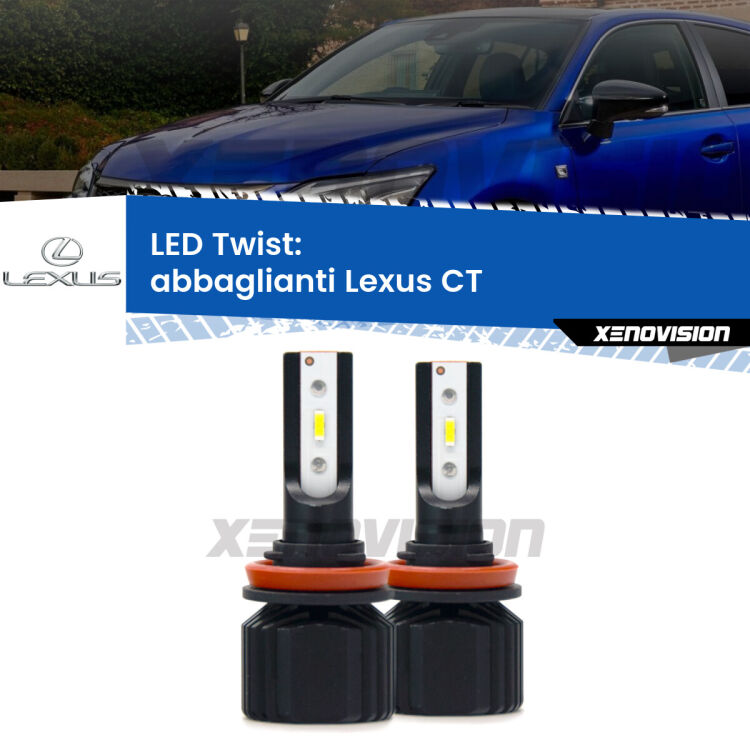 <strong>Kit abbaglianti LED</strong> per <strong>Lexus CT</strong>  2010 in poi. Compatte, impermeabili, senza ventola: praticamente indistruttibili. Top Quality.