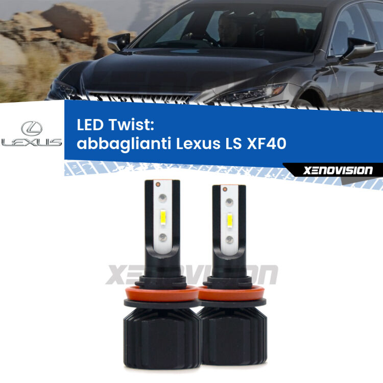 <strong>Kit abbaglianti LED</strong> per <strong>Lexus LS</strong> XF40 dal 2009/09, con fari Bi-Xenon. Compatte, impermeabili, senza ventola: praticamente indistruttibili. Top Quality.