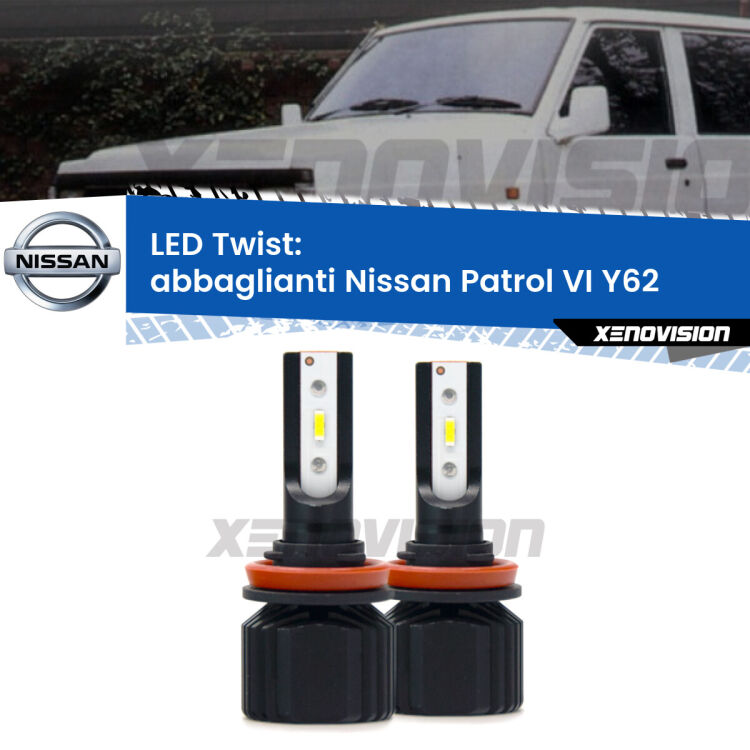 <strong>Kit abbaglianti LED</strong> per <strong>Nissan Patrol VI</strong> Y62 2010 in poi. Compatte, impermeabili, senza ventola: praticamente indistruttibili. Top Quality.