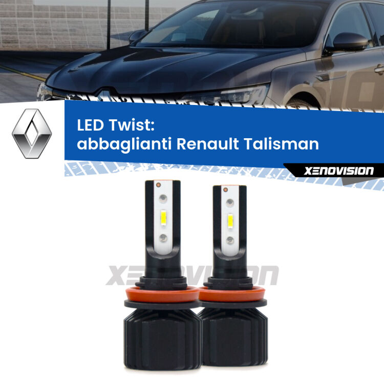 <strong>Kit abbaglianti LED</strong> per <strong>Renault Talisman</strong>  2015 -2022. Compatte, impermeabili, senza ventola: praticamente indistruttibili. Top Quality.