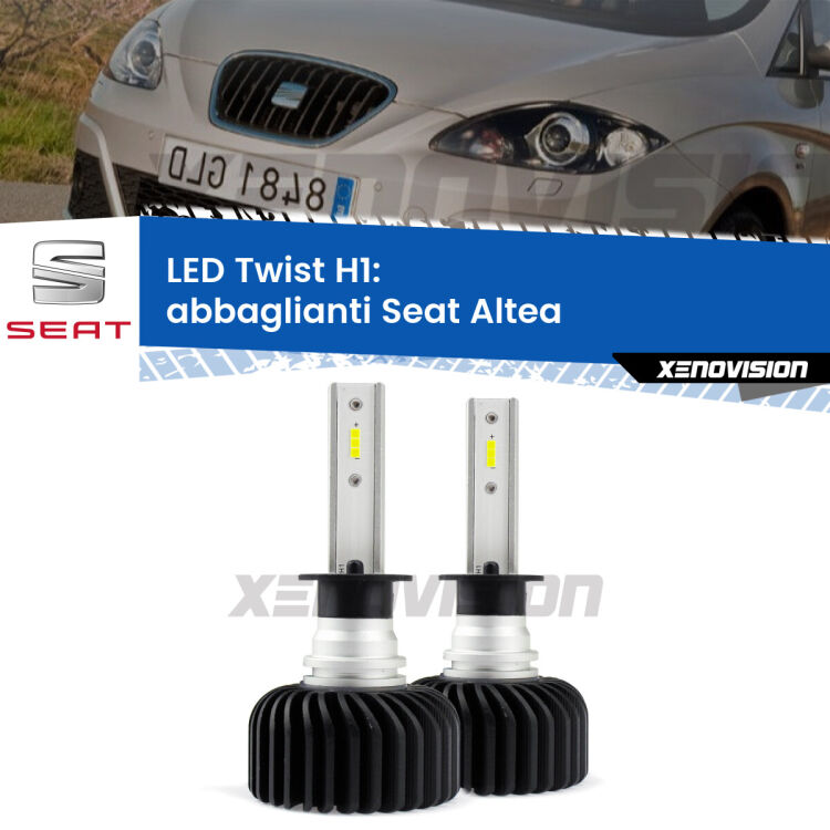 <strong>Kit abbaglianti LED</strong> H1 per <strong>Seat Altea</strong>  2004 -2010. Compatte, impermeabili, senza ventola: praticamente indistruttibili. Top Quality.