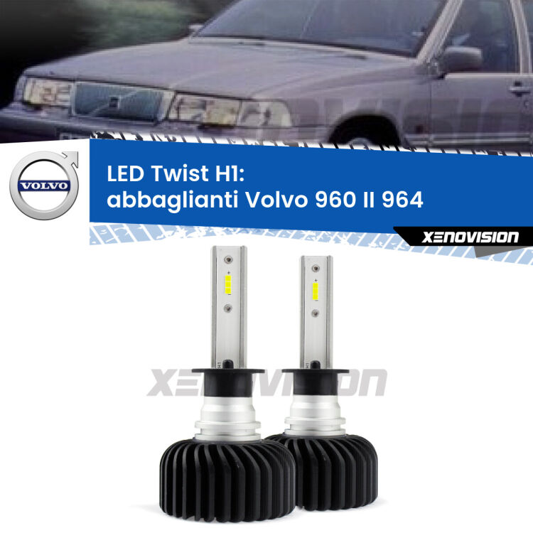 <strong>Kit abbaglianti LED</strong> H1 per <strong>Volvo 960 II</strong> 964 1994 -1996. Compatte, impermeabili, senza ventola: praticamente indistruttibili. Top Quality.