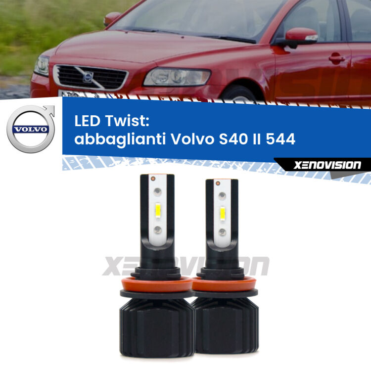 <strong>Kit abbaglianti LED</strong> per <strong>Volvo S40 II</strong> 544 2008 -2012. Compatte, impermeabili, senza ventola: praticamente indistruttibili. Top Quality.