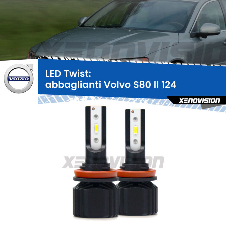 <strong>Kit abbaglianti LED</strong> per <strong>Volvo S80 II</strong> 124 2006 -2016. Compatte, impermeabili, senza ventola: praticamente indistruttibili. Top Quality.