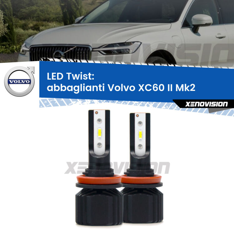 <strong>Kit abbaglianti LED</strong> per <strong>Volvo XC60 II</strong> Mk2 2017 in poi. Compatte, impermeabili, senza ventola: praticamente indistruttibili. Top Quality.