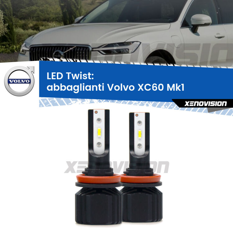 <strong>Kit abbaglianti LED</strong> per <strong>Volvo XC60</strong> Mk1 2008 -2016. Compatte, impermeabili, senza ventola: praticamente indistruttibili. Top Quality.