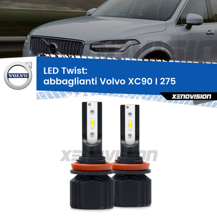 <strong>Kit abbaglianti LED</strong> per <strong>Volvo XC90 I</strong> 275 con fari Bi-Xenon con cornering light. Compatte, impermeabili, senza ventola: praticamente indistruttibili. Top Quality.