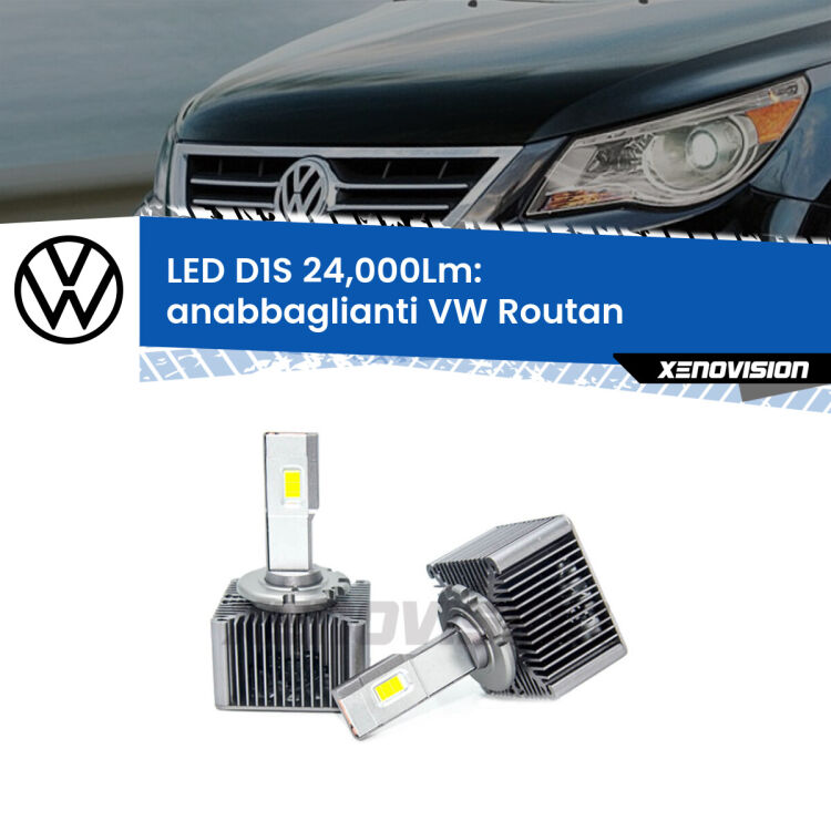 <strong>Lampade conversione a LED specifiche per VW Routan</strong>  2008 - 2013 con fari D1S xenon di serie. Lampade Canbus da 24.000Lumen, Qualità Massima.