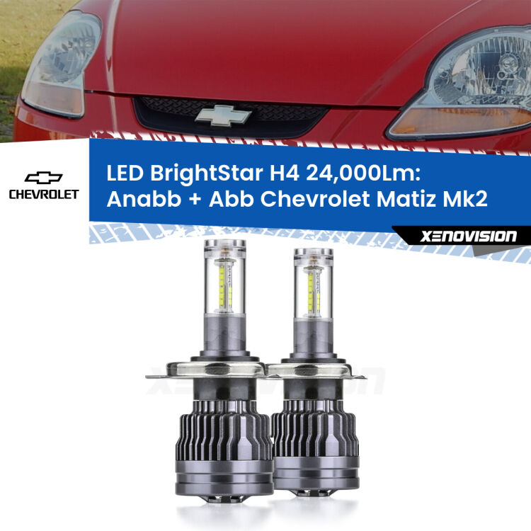 <strong>Kit Anabbaglianti LED per Chevrolet Matiz</strong> Mk2 2005 - 2011</strong>: 24.000Lumen, canbus, fatti per durare. Qualità Massima Garantita.