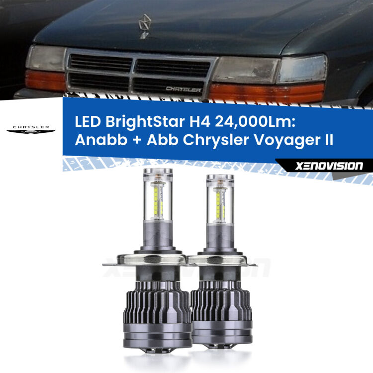 <strong>Kit Anabbaglianti LED per Chrysler Voyager II</strong>  1990 - 1995</strong>: 24.000Lumen, canbus, fatti per durare. Qualità Massima Garantita.