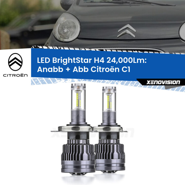 <strong>Kit Anabbaglianti LED per Citroën C1</strong>  2005 - 2013</strong>: 24.000Lumen, canbus, fatti per durare. Qualità Massima Garantita.