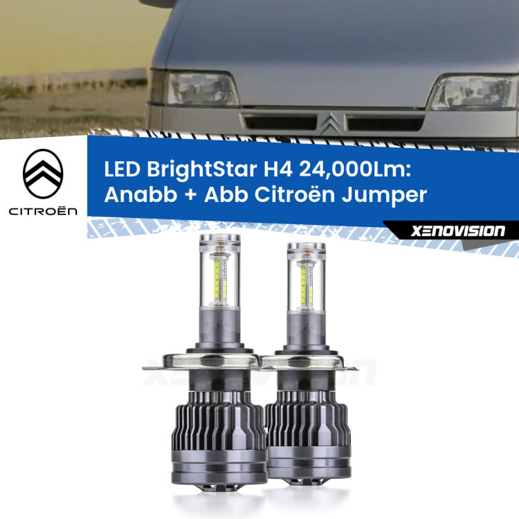 <strong>Kit Anabbaglianti LED per Citroën Jumper</strong>  1994 - 2002</strong>: 24.000Lumen, canbus, fatti per durare. Qualità Massima Garantita.