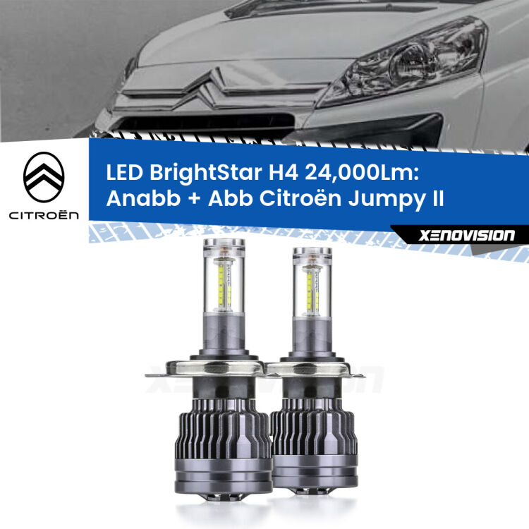 <strong>Kit Anabbaglianti LED per Citroën Jumpy</strong> II 2006 - 2015</strong>: 24.000Lumen, canbus, fatti per durare. Qualità Massima Garantita.