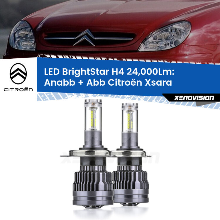 <strong>Kit Anabbaglianti LED per Citroën Xsara</strong>  a parabola singola</strong>: 24.000Lumen, canbus, fatti per durare. Qualità Massima Garantita.