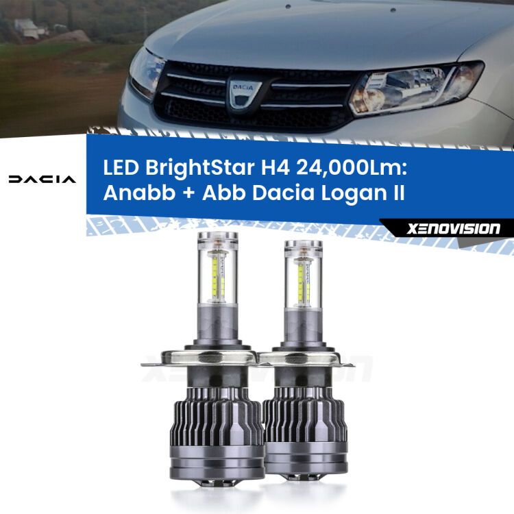 <strong>Kit Anabbaglianti LED per Dacia Logan</strong> II a parabola singola</strong>: 24.000Lumen, canbus, fatti per durare. Qualità Massima Garantita.