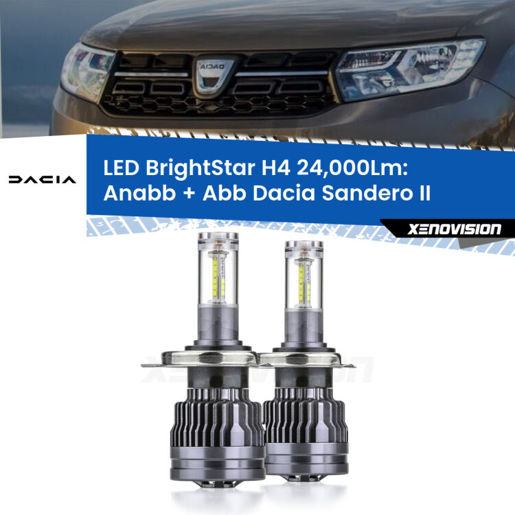 <strong>Kit Anabbaglianti LED per Dacia Sandero II</strong>  a parabola singola</strong>: 24.000Lumen, canbus, fatti per durare. Qualità Massima Garantita.