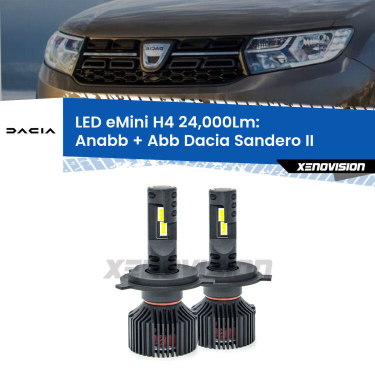 <strong>Kit Anabbaglianti LED per Dacia Sandero II</strong>  a parabola singola</strong>  ULTIMI PEZZI IN LIQUIDAZIONE. SENZA GARANZIA