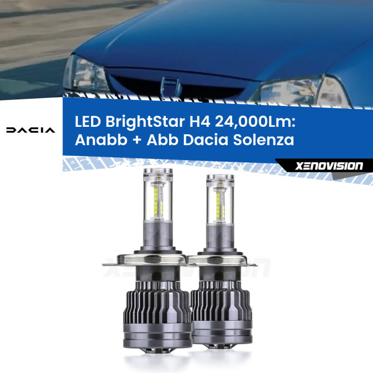 <strong>Kit Anabbaglianti LED per Dacia Solenza</strong>  2003 in poi</strong>: 24.000Lumen, canbus, fatti per durare. Qualità Massima Garantita.