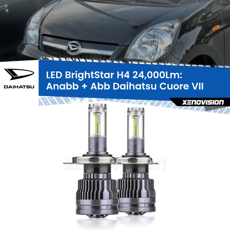 <strong>Kit Anabbaglianti LED per Daihatsu Cuore VII</strong>  2007 - 2018</strong>: 24.000Lumen, canbus, fatti per durare. Qualità Massima Garantita.