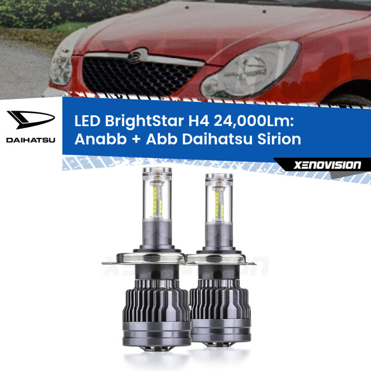 <strong>Kit Anabbaglianti LED per Daihatsu Sirion</strong>  2005 - 2008</strong>: 24.000Lumen, canbus, fatti per durare. Qualità Massima Garantita.