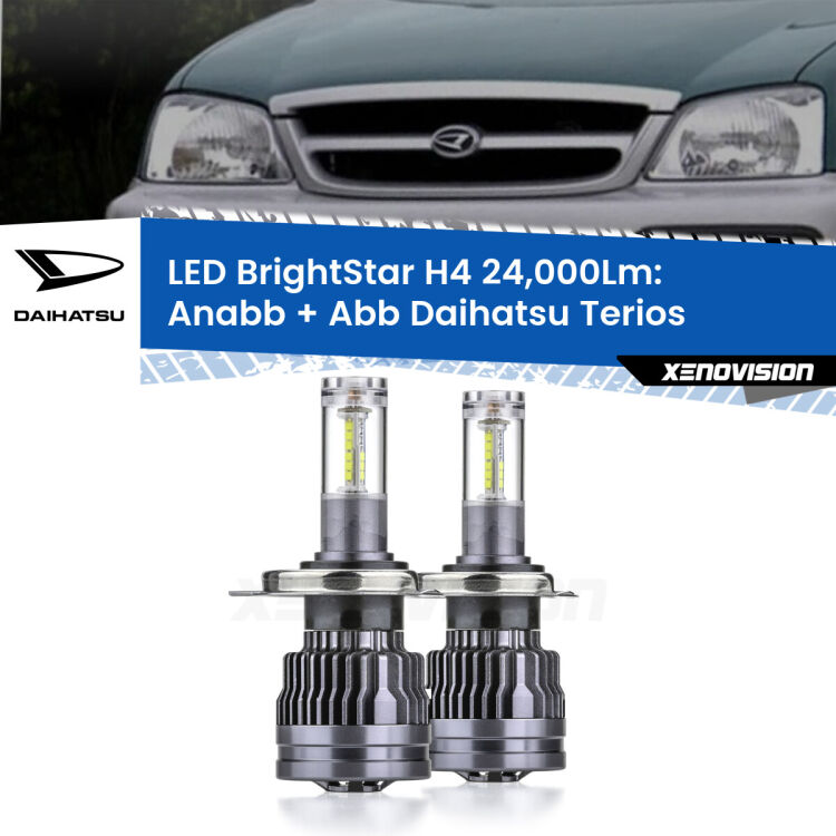 <strong>Kit Anabbaglianti LED per Daihatsu Terios</strong>  1997 - 2005</strong>: 24.000Lumen, canbus, fatti per durare. Qualità Massima Garantita.