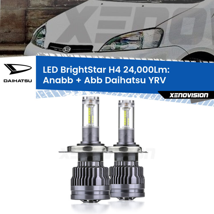 <strong>Kit Anabbaglianti LED per Daihatsu YRV</strong>  2000 - 2005</strong>: 24.000Lumen, canbus, fatti per durare. Qualità Massima Garantita.