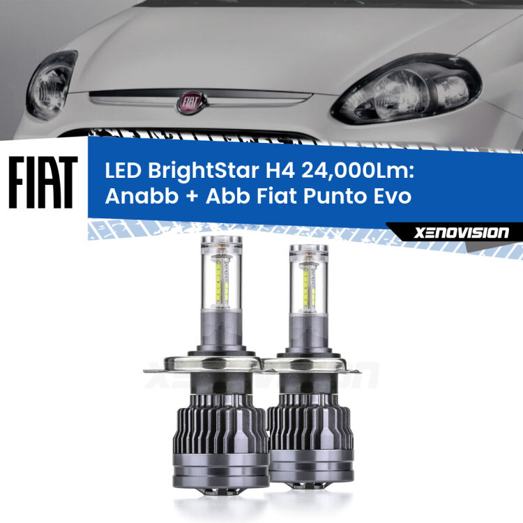 <strong>Kit Anabbaglianti LED per Fiat Punto Evo</strong>  2009 - 2015</strong>: 24.000Lumen, canbus, fatti per durare. Qualità Massima Garantita.