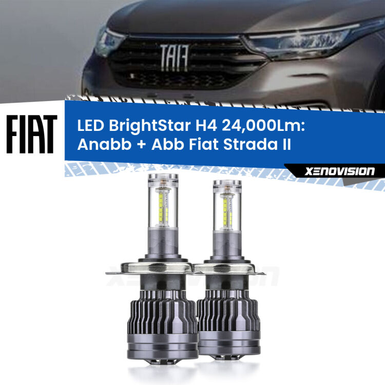 <strong>Kit Anabbaglianti LED per Fiat Strada</strong> II prima serie</strong>: 24.000Lumen, canbus, fatti per durare. Qualità Massima Garantita.