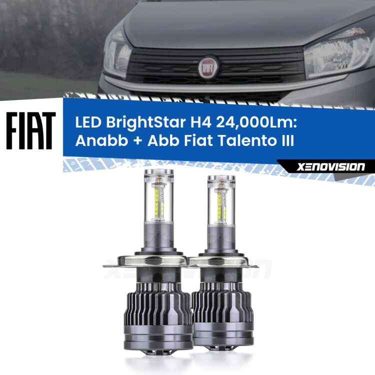 <strong>Kit Anabbaglianti LED per Fiat Talento</strong> III 2016 - 2020</strong>: 24.000Lumen, canbus, fatti per durare. Qualità Massima Garantita.