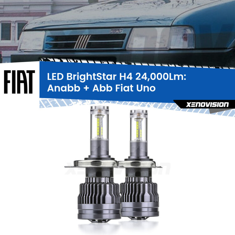 <strong>Kit Anabbaglianti LED per Fiat Uno</strong>  1983 - 1995</strong>: 24.000Lumen, canbus, fatti per durare. Qualità Massima Garantita.