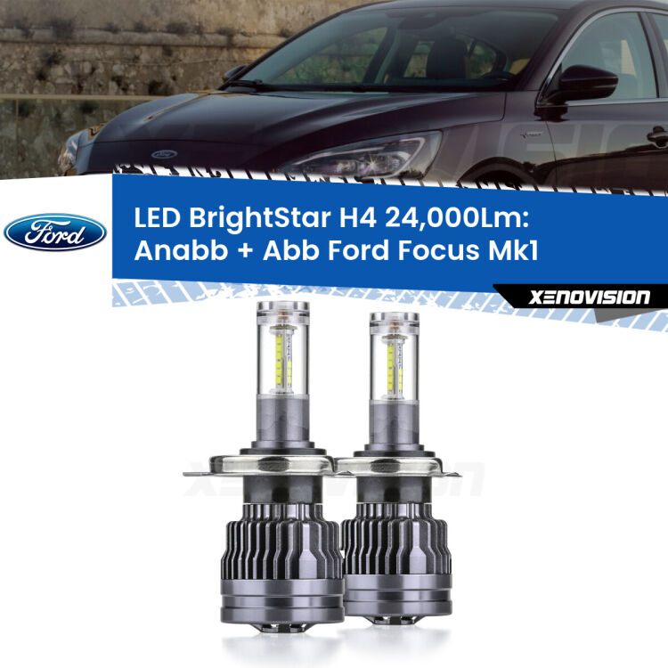 <strong>Kit Anabbaglianti LED per Ford Focus</strong> Mk1 a parabola singola</strong>: 24.000Lumen, canbus, fatti per durare. Qualità Massima Garantita.