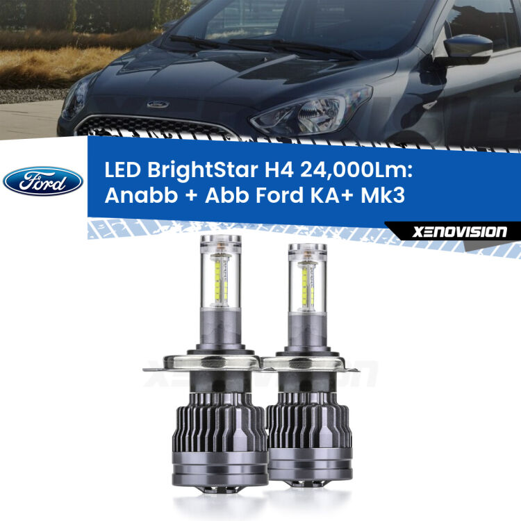 <strong>Kit Anabbaglianti LED per Ford KA+</strong> Mk3 2014 - 2018</strong>: 24.000Lumen, canbus, fatti per durare. Qualità Massima Garantita.