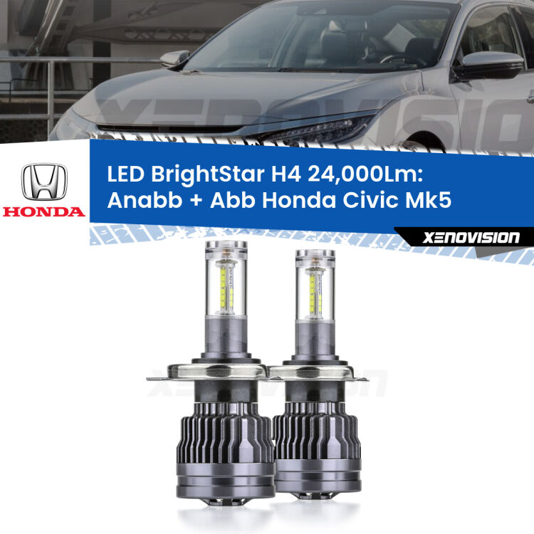 <strong>Kit Anabbaglianti LED per Honda Civic</strong> Mk5 1991 - 1994</strong>: 24.000Lumen, canbus, fatti per durare. Qualità Massima Garantita.