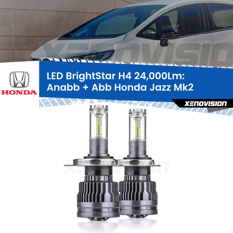 <strong>Kit Anabbaglianti LED per Honda Jazz</strong> Mk2 2002 - 2008</strong>: 24.000Lumen, canbus, fatti per durare. Qualità Massima Garantita.