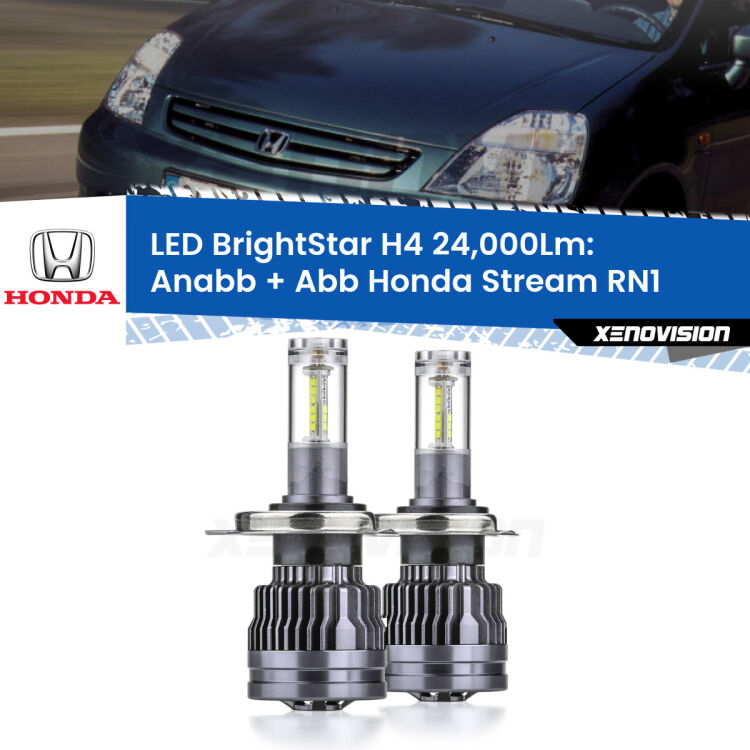 <strong>Kit Anabbaglianti LED per Honda Stream</strong> RN1 2001 - 2006</strong>: 24.000Lumen, canbus, fatti per durare. Qualità Massima Garantita.