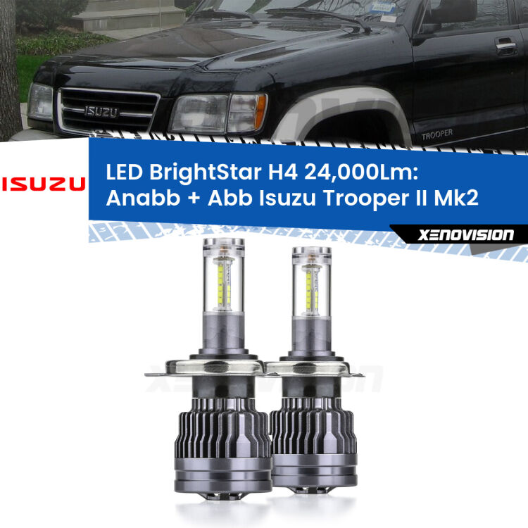 <strong>Kit Anabbaglianti LED per Isuzu Trooper II</strong> Mk2 1991 - 2002</strong>: 24.000Lumen, canbus, fatti per durare. Qualità Massima Garantita.