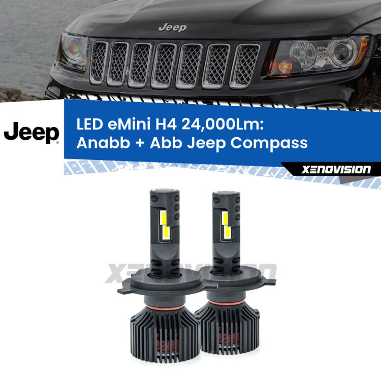 <strong>Kit Anabbaglianti LED per Jeep Compass</strong>  2006 - 2010</strong>  ULTIMI PEZZI IN LIQUIDAZIONE. SENZA GARANZIA