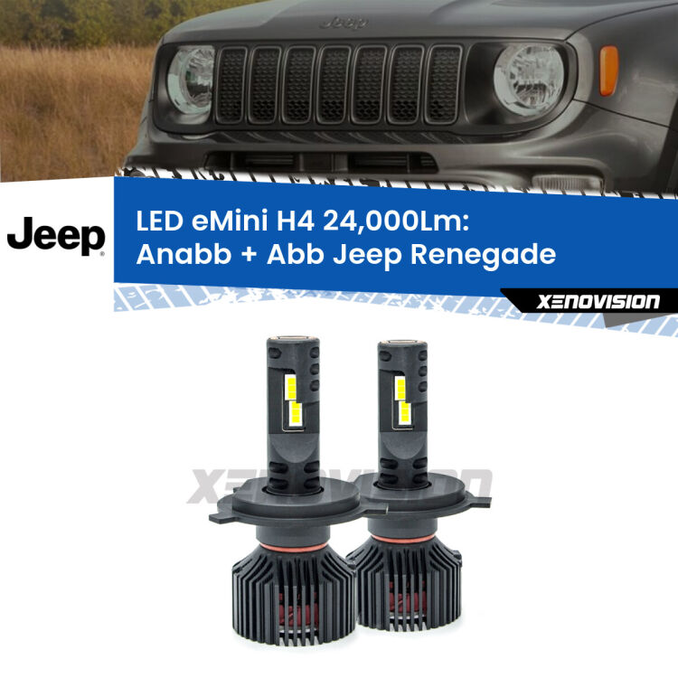 <strong>Kit Anabbaglianti LED per Jeep Renegade</strong>  2014 in poi</strong>  ULTIMI PEZZI IN LIQUIDAZIONE. SENZA GARANZIA