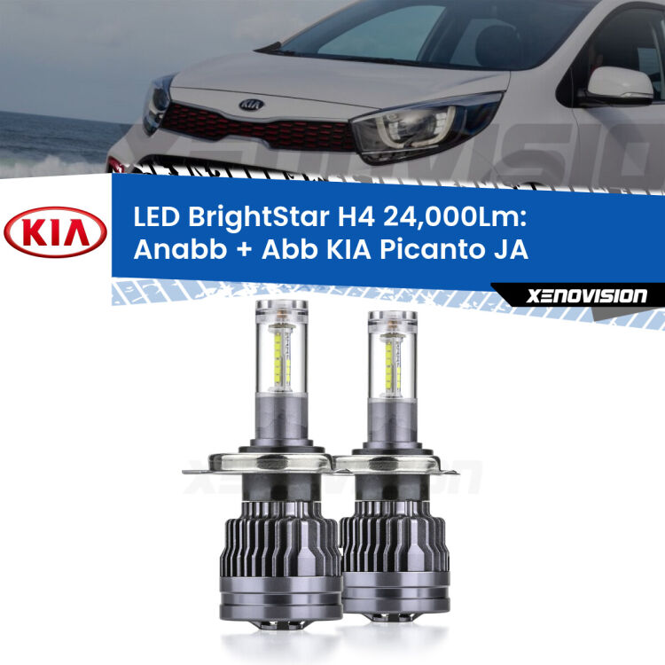 <strong>Kit Anabbaglianti LED per KIA Picanto</strong> JA con fari parabola</strong>: 24.000Lumen, canbus, fatti per durare. Qualità Massima Garantita.