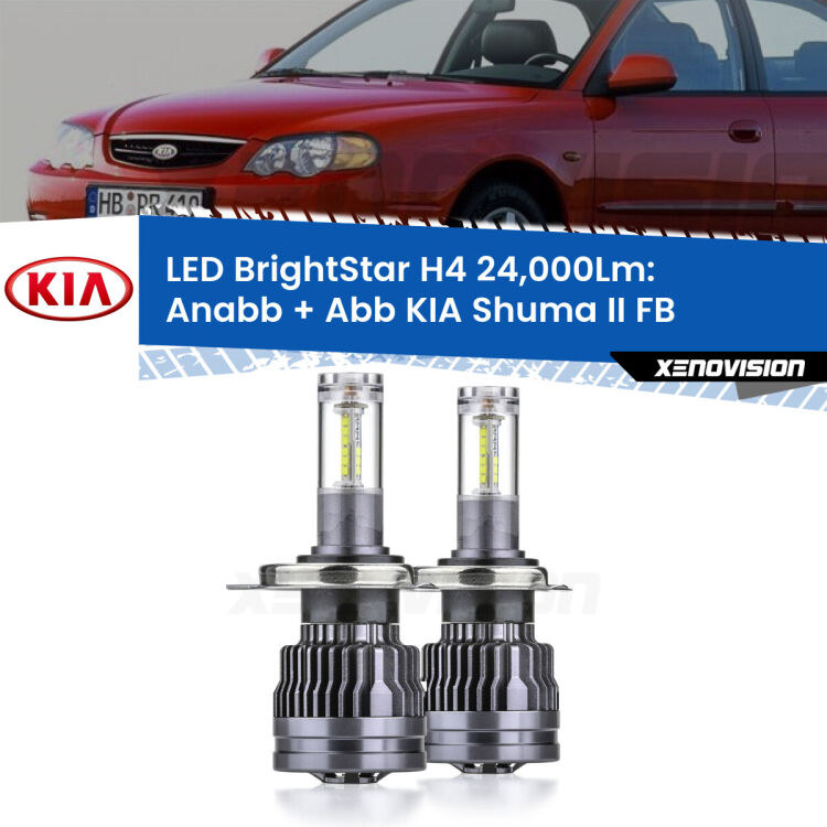 <strong>Kit Anabbaglianti LED per KIA Shuma II</strong> FB 2001 - 2004</strong>: 24.000Lumen, canbus, fatti per durare. Qualità Massima Garantita.