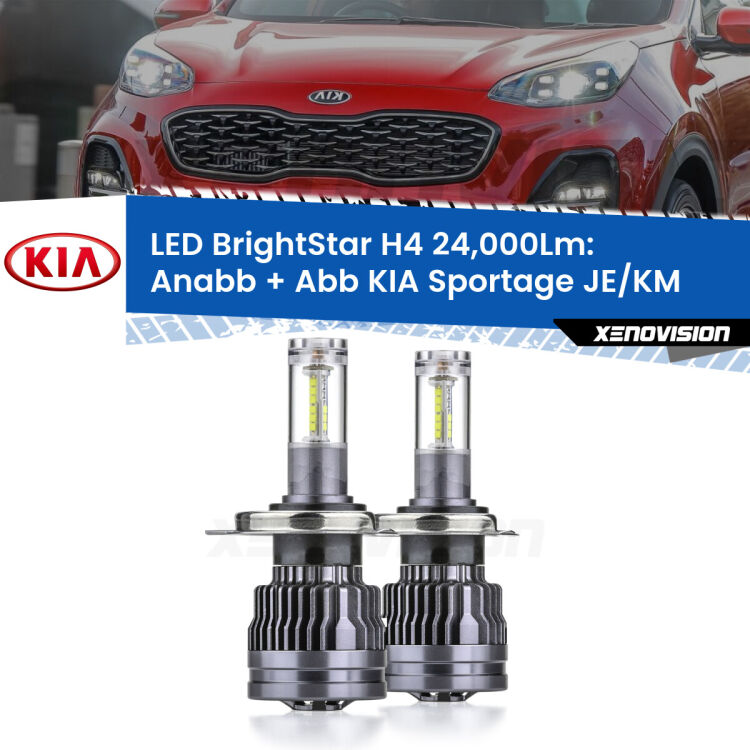 <strong>Kit Anabbaglianti LED per KIA Sportage</strong> JE/KM 2004 - 2009</strong>: 24.000Lumen, canbus, fatti per durare. Qualità Massima Garantita.