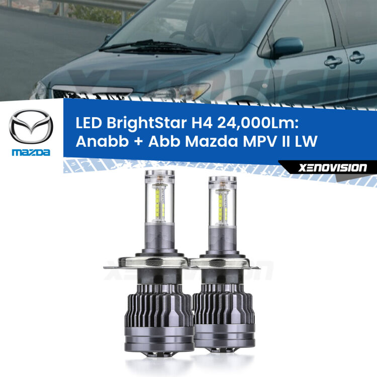 <strong>Kit Anabbaglianti LED per Mazda MPV II</strong> LW 1999 - 2006</strong>: 24.000Lumen, canbus, fatti per durare. Qualità Massima Garantita.